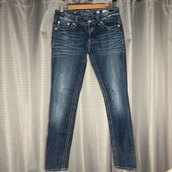 Miss Me Jeans Womens Mid Rise Skinny Style JP5489S4 Size 29 EUC - Picture 6 of 12